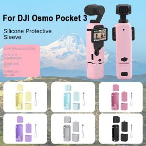 FUDESHE แขนเสื้อนุ่ม ฝาครอบป้องกันกล้อง ซิลิโคนทำจากซิลิโคน ป้องกันรอยขีดข่วน ฝาปิดเลนส์ ใหม่ ทนทานต่อการใช้งาน กล่องใส่กล้อง gimbal สำหรับ DJI OSMO Pocket 3