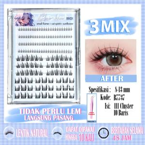 Bulumata Super Natural Eyelash Extension Bulumata mix upper lashes dan lower lashes Bulu mata palsu pemula bebas lem bulu mata palsu dapat digunakan kembali