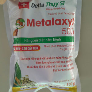 Thuốc trừ bệnh Tasu 25WP -Hiệu Metalaxyl 500 -GÓI 500g bột trắng Thuốc Trừ NẤM BỆNH Gây Ch.ết Cây Con Vàng Lá Thối Thân/Quả Sương Mai