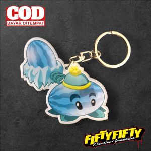 Gantungan Kunci Karakter WINTER MELON Plants Vs Zombies Keychain Bahan Akrilik