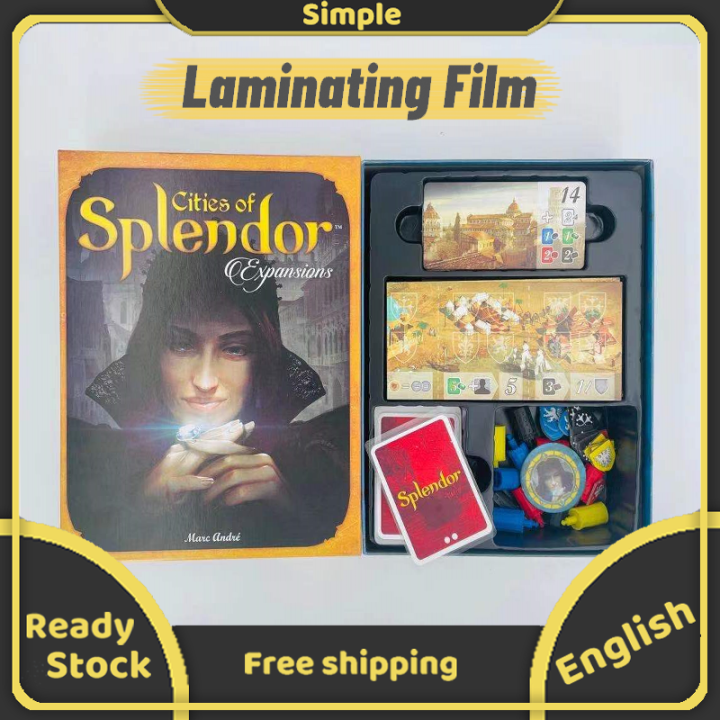 Splendor Cities of Splendor Expansion Board Game Laminating Film Cards