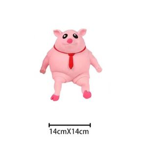 Pink Pig Squeeze Toy Soft Stretching Toy Piggy Doll Rebound Deformation Anxiety Relief Toys Gift