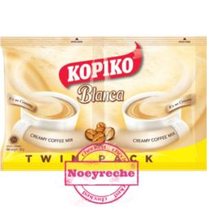 Kopiko Blanca Premium Creamy Coffee Mix Twin Pack - Halal & Sugar-Free (10 twin pack sachet)
