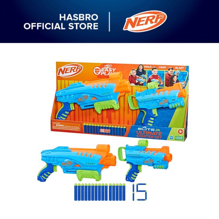 Nerf Elite Junior Ultimate Starter Set, 2 Blasters, 15 Nerf Elite Darts ...