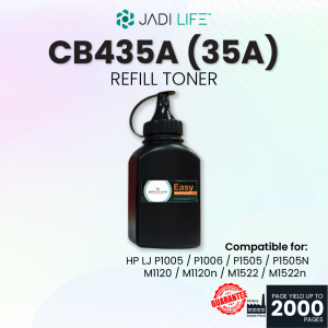 1 Easy Refill Toner for Use in CB435A (35A) / CB436A (36A) / CE285A (85A) / CRG 312 / CRG 313 / CRG 325 / CRG 712 / CRG 713 / CRG 725