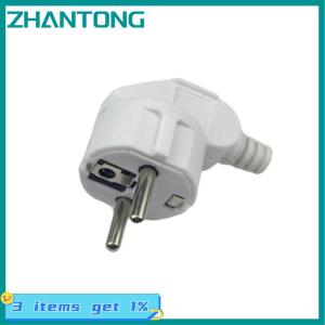 ZHANTONG EU AC Power Adapter Socket 16A 250V Connector Cable Electrical Plug White Black Male Converter Adaptor Detachable Plug