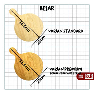 Talenan Kayu Pinus Premium Food Grade Talenan Model Bulat Atau Pizza Home Dekor Hiasan Dinding Perlengkapan Rumah