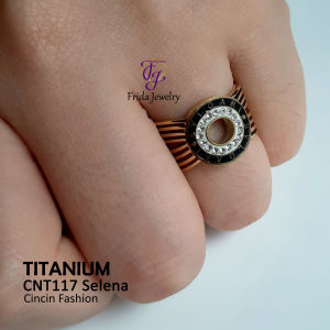Cincin Ori Titanium Selena Branded Elegan Anti karat Perhiasan fashion Import Premium cnt117