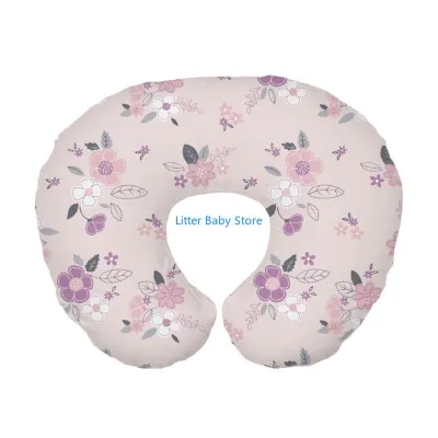【Home】 N80C Soft and Breathable Ushaped Nursing Pillow Cover Cartoon Print Baby Pillow Case