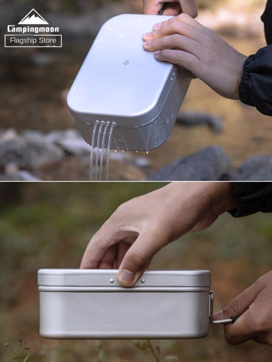 CAMPINGMOON%20S-1609%20H-1609%20S-2013%20H-2013%20Portable%20Lunch%20Box%20Cookware%20Upgraded%20Aluminum%20Alloy%20Ultralight%20Small%20Large%201.3/0.65L%20Outdoor%20Camping%20Hiking%20Cooking%20Equipment%20Utensil%20Lunchbox%20Non-Stick%20Soup%20Frying%20Pan%20Pot%20Optional%20Storage%20Bag%20Camping%20Moon%20-%20Image%205