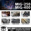 REAlM Mesin Las MIG-400 Inverter MlG/TIG/MMA LOW WATT Mesin Inverter lGBT MINI HNL LOW WATT Mesin trafo las. 