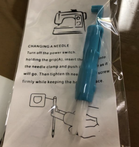 NEEDLE THREADER FOR SEWING MACHINE ATTACHED NEEDLES