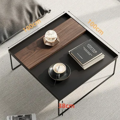 17b3 2023 Internet Celebrity Bay Window Small Table Light Luxury Tatami Tea Table Small Coffee Table Japanese Black Kang Table Low Table Tea Table 8H2B7