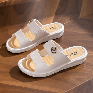 [Free Shipping] New Style WomenS Sandals For Going Out Thick-Soled Soft-Soled Stylish High-Looking Mid-Heel Ultra-Soft Fashionable Korean-Style WomenS Slippers