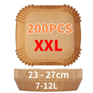 Giấy Nấu Ăn Hình Vuông Kích Thước Lớn 23Cm Giấy Lót Dùng Một Lần XXL Nồi Chiên Không Dầu Nướng Giấy Da Chống Dính Để Rang Lò Vi Sóng2026