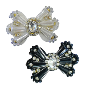 5 Pcs Rhinestones Bows Patches Lovely Decorative Patches Bowknot Patches Sewing Patches for Clothes Hat Shoes Hairpins