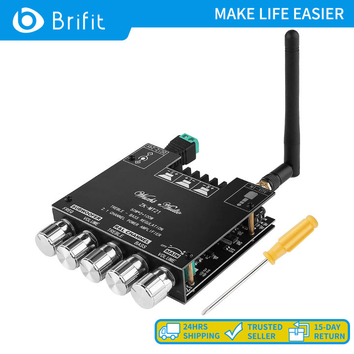 Module Amplificateur Audio Bluetooth 2.1 Canaux ZK-MT21 - Alimentation DC 12-24V, Sortie 20-100W - Pour Home Cinéma, Enceintes
