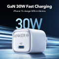 Anker Zolo GaN 30W USB C Charger PIQ 3.0 Foldable PPS FastCharger for iPhone 16 Pro Max 15 Pro Max 14 Pro/13ProMax, Galaxy,iPad A2698 A2699. 