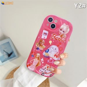 (Lokal Ready) Casesummer Casing hp OPPO A17 A17k A12 A16 A16s A54s A16k A16e A5s A7 A11K A1K A57 4G A58 A78 A77S A53 2020 A3s A12e A33 A31 A52 A92 A54 Reno 8T 4G Reno 5F Cute Pretty Princess Barbie 3D Wavy Curved Edge Soft Tpu Case