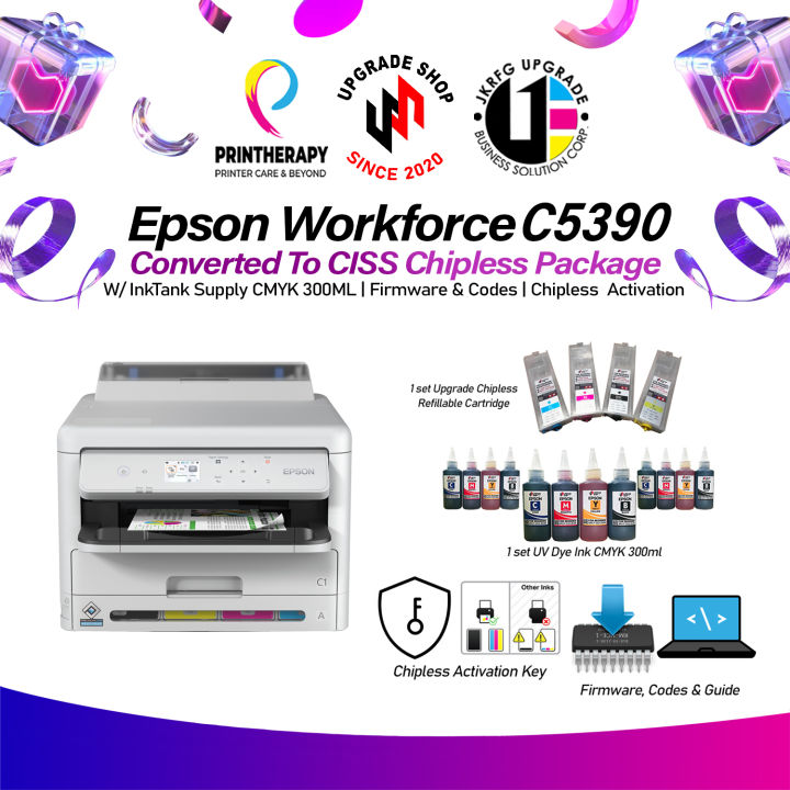 Epson Workforce C5390 Converted to CISS Chipless Package | 5390 (C5290 ...