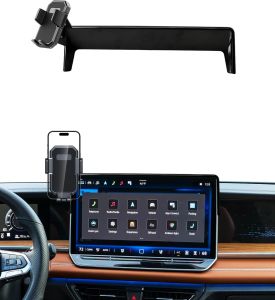 PZK Car Phone Holder for 2025-2026 VW Tiguan Accessories 15-Inch Screen Volkswagen Auto Lock Car Phone Mount With Sunglasses Storage 360 ° Rotation Hands-Free fit All Phones (Not fit 12.9)