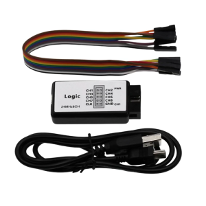 24MHz Sampling Rate 8 Channel USB Logics Analyzers Device for ARM FPGA M100 SCM with Ferrite Rings USB Cable