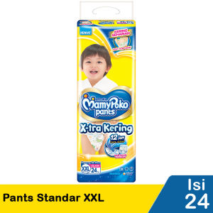 Mamy Poko Standart Extra Kering XXL 24 Pcs 15~25 Kg / Popok Bayi Sekali Pakai Tipe Celana Size XXL / NAHISA1