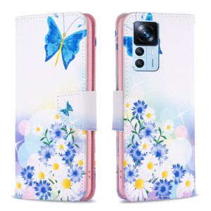 Trường hợp cho Xiaomi mi 13t 12t 11t Pro hoa văn vẽ tay phim hoạt hình ví da nắp gập có khe cắm thẻ trường hợp vỏ