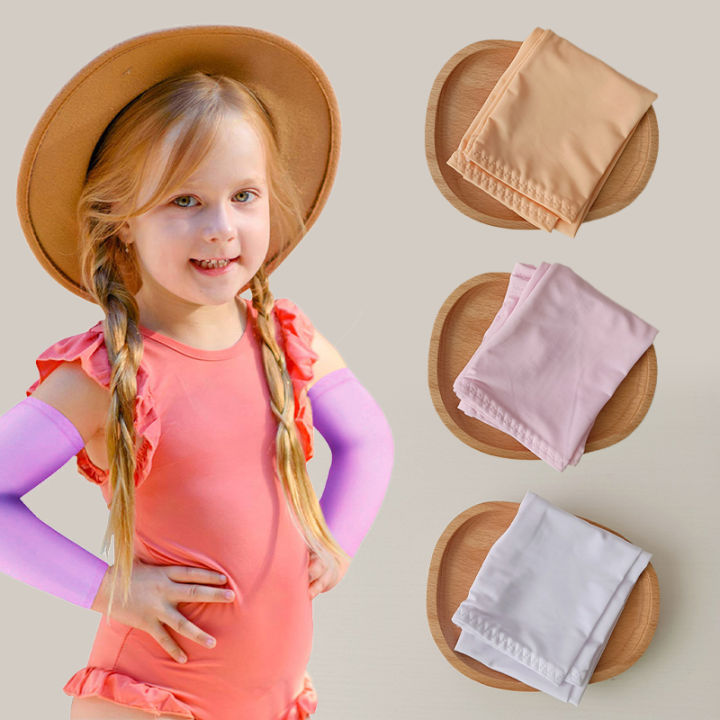LJMOFA%203-12Yrs%202%20Pcs/Set%20Kids%20Silk%20Sleeve%20Summer%20Sunscreen%20Anti-UV%20Anti-mosquito%20Childrens%20Ice%20Boys%20and%20Girls%20Thin%20Breathable%20Arm%20Sleeves%20-%20Image%206