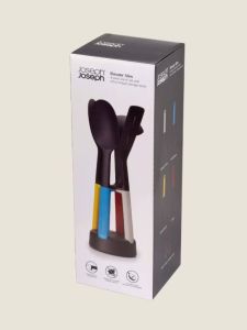Joseph Joseph Elevate Slim Multi-Color Silicone Kitchen Utensil Set with Space-Saving Stand (4-Piece)