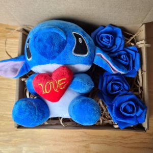✨ Cute Stitch Blue Gift Set Cute Girlfriend Boyfriend Valentines Day Giveaways Presents Anniversary Monthsary Christmas New Year Care Package Party Favors Gift Bags Chocolate Gift Blue Stuff Premium Choco