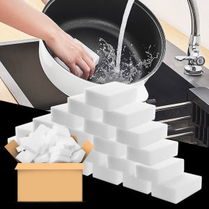 ยางลบฟองน้ำมายากลฟองน้ำเมลามีน50ชิ้นห้องครัวสำนักงานฟองน้ำขัดทำความสะอาดทำความสะอาดนาโนในบ้าน