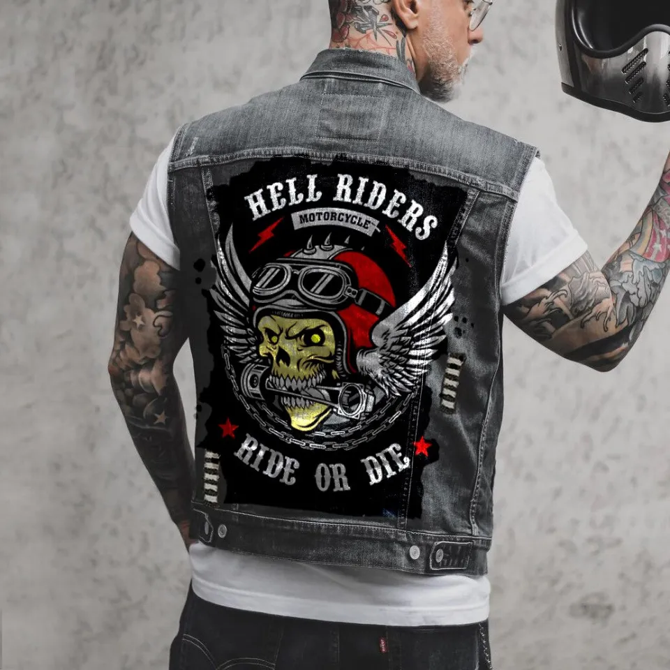 Punk best sale jean vest