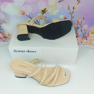 Sandal Hak 5 cm Wanita Termurah | Sandal High Heels 5 cm Wanita Model Tali Kepang | Dymar KM 1 | COD