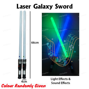 LED Glowing Long Space Light Stick Toy Light Up Kids with Sound Effect Colorful Lights *Ready Stock*