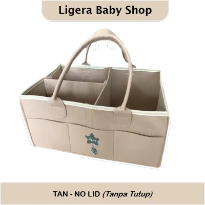 LIGERA Premium Caddy Bag Ada Tutup / Multipurpose Felt Tas Organizer Stroller Travelling Bayi