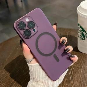 Luxury Ultra Thin Wireless Charge  Case For iPhone 17 16 15 14 13 12 11 Pro Max For Magsafe Translucent Skin Hard Cover