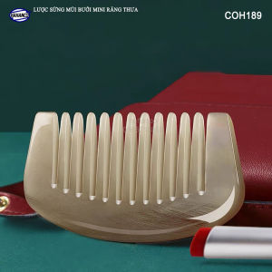 Lược Sừng Múi Bưởi Mini Răng Thưa (Size: XS-9cm) COH189 - Chải tóc xoăn rối xù phụ kiện bỏ túi tiện dụng không thể thiếu