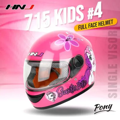 HNJ A4-010-K PONY HELMET for Kids Motorcycle Helmets Full Face Childrens Motor Helmet Single Visor