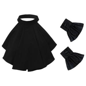 Ruffled Collar Wrist Cuffs for Girls Renaissance Victorian Collar Lapel Medieval Cosplay Victorian Ruffled Shawl Collar