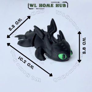 3D Printed Night Fury & Light Fury Keychain – Fidget Toy for Stress Relief & Decoration