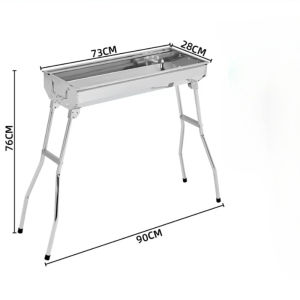เตาปิ้งย่าง เตาบาร์บีคิวพับได้แบบพกพา เตาถ่านสำหรับบ้าน ชั้นวางบาร์บีคิวกลางแจ้งพิเศษ