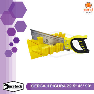 Ikura Tools Gergaji Pigura Dengan Box Bermacam Macam Sudut Gergaji Pigura 12 Inch Siku Sudut 300mm - Mitre Box Backsaw Gergaji Figura 12" - Back Saw Set Miter Box 22.5 Derajat 45 Derajatn 90 Derajat Pemotongan Gergaji Tangan Kayu Kemiring 22.5° 45° 90°