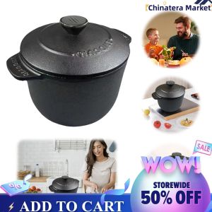 【Chinatera】 Iron Rice Cooker Deepened Rice Pot Induction Compatible Thickened Rice Stewpot Multi-Function Rice Casserole Cooking Utensils