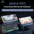 AULA 99/87/80 Keys customized gaming keyboard Gasket Structure Tri-mode RGB Wired /Bluetooth /2.4G Wireless Hot-swappable Mechanical Keyboard Supports WIN/Android/IOS system(F99). 