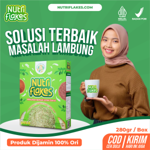 NUTRIFLAKES ASAM LAMBUNG ORI / Nutrifleks / Nutriflex / Sereal Umbi Garut Obat Maag Official Store