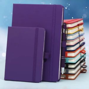 NOBLELUX a6 Pocket Notebooks Mini with Elastic Band Diary Notebook Creative Leather Cover Student Handbooks For Work Business Travel