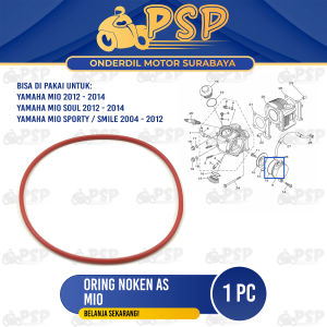 Oring Noken As Mio (Harga 1 PC) - O Ring Karet Seal Sil Tutup Keteng Yamaha Mio Sporty Mio Soul