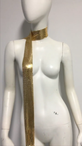 Punk Scarf with Full Sequins Nightclub Sparkly Sequins Metal Chocker Full Flickering Bridal Wear Head Adornment