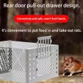 Ultra-Durable Iron Mouse Cage - Cage for Attracting Rats, One-Way Door Design, In-Out Only, Silvery. 